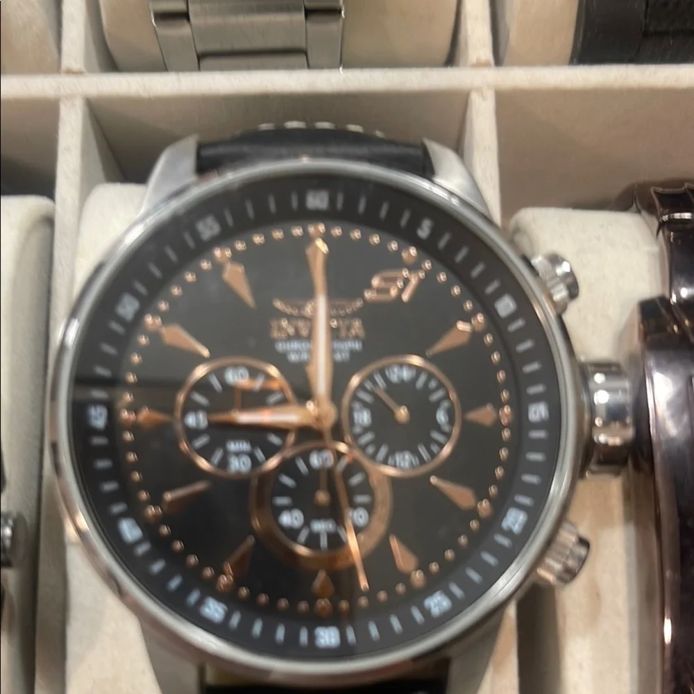 Men's Black and Gold Watch Collection